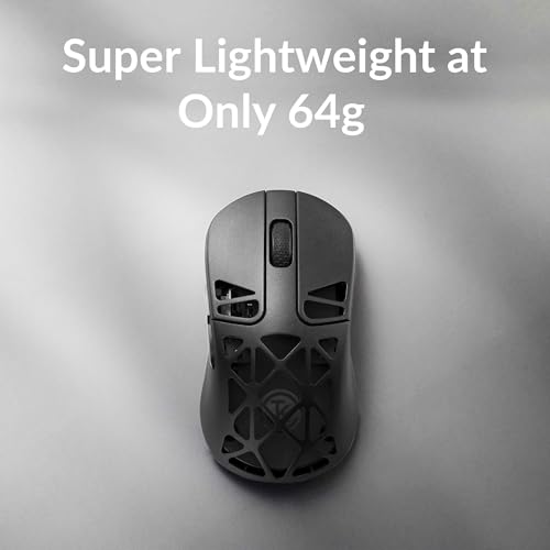 Keychron M3 Mini 4K Wireless Bluetooth 5.1/2.4 GHz/Wired Optical Mouse, Ultra-Lightweight 65g Programmable PixArt 3395 Sensor with up to 26,000 DPI/ 650 IPS for Windows Mac Linux - Metallic Black - color: Black, style: PixArt 3395 (4K Polling Rate)