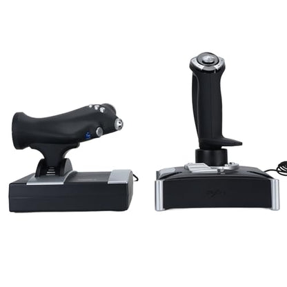 VELATEMOR Simulation Joystick, Aircraft Yoke Throttle Controller with Damping Feedback and 16 Programmable Keys, for Series X S and Wins 7 8 10 11