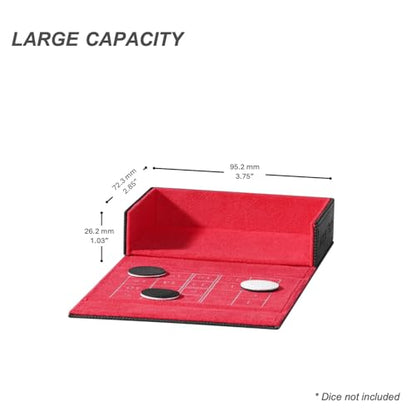 Pocket Dice Box (Adventurer Module) - Built-in Life Tracker - Fits 15 Counter Dice (15 mm) or 30+ Unsleeved Cards - Stores Inside Adventurer - MTG, PTCG & More (2. Ambition (Black/Red)) - color: 2. Ambition (Black/Red)