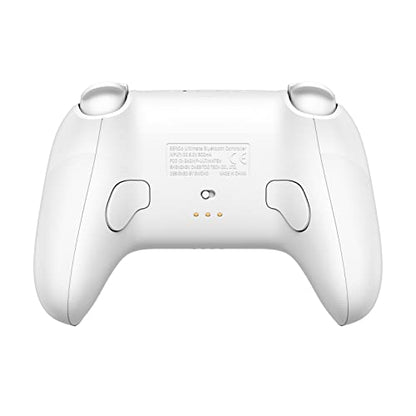 8BitDo Ultimate Bluetooth Controller with Charging Dock, Wireless Pro Controller with Hall Effect Sensing Joystick, Compatible with Switch, Windows and Steam Deck (White) - color: White, style: Ultimate Controller
