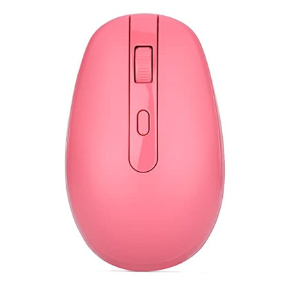 Rii Wireless Mouse RM700 2.4G Silent Mouse with USB Nano Receiver for Laptop,PC,Mac,Chromebook,Windows (Pink) - color: PINK