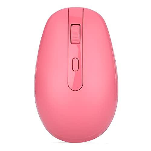 Rii Wireless Mouse RM700 2.4G Silent Mouse with USB Nano Receiver for Laptop,PC,Mac,Chromebook,Windows (Pink) - color: PINK