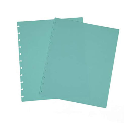 Talia Discbound Notbook - Cover and Disc Set (Set 4 (3pk), Letter Set) - Celestial Turquoise, Verdant Green, BBQ Mustard - color: Set 4 (3pk), size: Letter Set