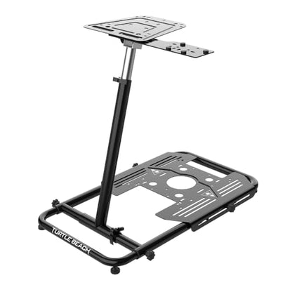 Turtle Beach VelocityOne Universal Stand for Flight Simulation & Racing Simulation Accessories with adjustable height design, metal construction, and fold flat design for PC & Xbox – Black | Solid Steel Construction, Fold-Flat Design, Adjustable Height, R