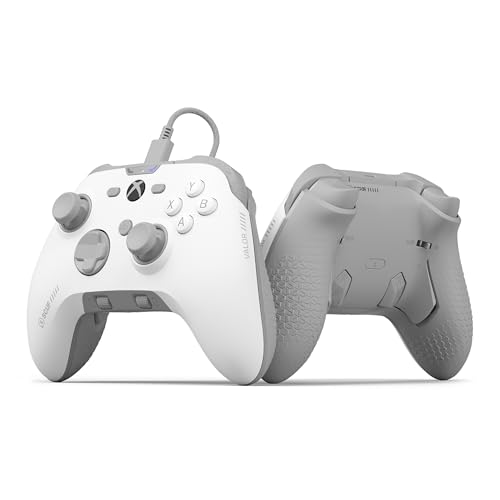 SCUF VALOR PRO Wired Performance Xbox Controller – Customizable Back Paddles, Instant Triggers, Hall Effect Thumbsticks, Audio Controls, Xbox Series X|S, Xbox One, Windows PC – White - color: White