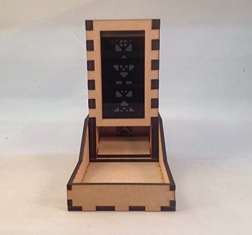Mini Dice Tower v1 Smoke Acrylic Window Laser Cut MDF Unique Fast Shipping