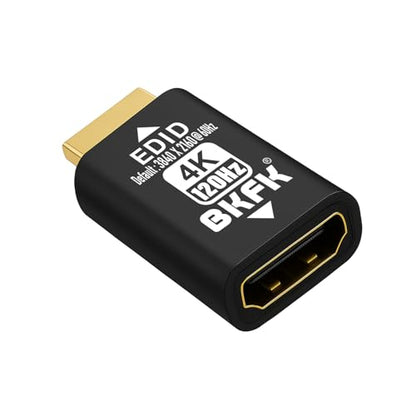 HDMI EDID Emulator, Passthrough Display Adapter, Default Resolution Dummy Plug, Headless Ghost for HDMI Switches, Extenders, AV Receivers, Video Splitters(4K-3840X2160@120Hz-1P)