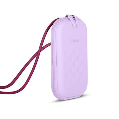 Rollink Nano EVA Hard-Shell Phone Case Crossbody Bag – Compact Travel Organizer, Water-Resistant, Adjustable Strap | Quick-access layout - color: Lavender