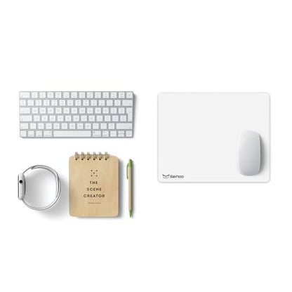 White Plastic Resin Hard Mouse Pad Premium Esports Waterproof Ultra Smooth No Irritating Smell Environment Fast and Accurate Control for Office and Gaming Laptop(11.81x9.45in)