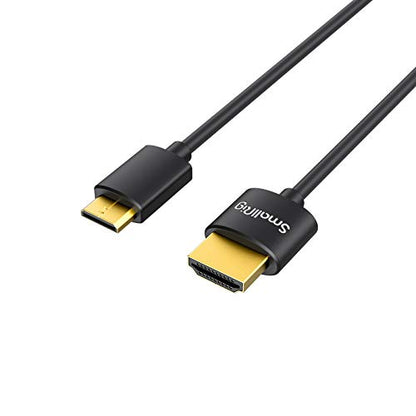 SMALLRIG Mini C to A Cable, Ultra Thin Cable 35cm/1.15Ft, Super Flexible Slim High Speed 4K 60Hz HDR 2.0, for Sony HDR-XR50, for Nikon Z6 Z7 for Canon EOS RP, EOS R - 3040 - size: 35CM(C to A)