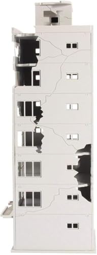 LinaLife N Scale 1/144 DIY Ruined Damaged Building After War Assembling Model Outland Realism Scene for DIY Sand Table, Medium Garden Micro Landscape Ornaments Decor Supply DIY Player Spray Painting