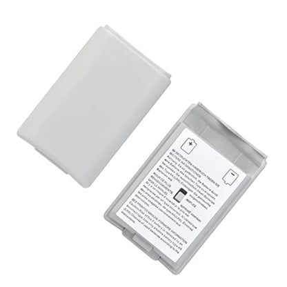 2 Pcs Battery Pack Cover for Xbox360 Wireless Controller, Replacement Battery Pack Cover Shell Case (1×Black, 1×White) - color: Black&White