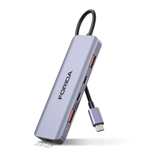USB C Hub 10Gbps USB C Multiport Adapter for MacBook ipad Phone with 100W PD Charging, USB c Splitter 1 in 4 Out 10Gbps Data Ports Compatible with Surface, XPS, Samsung, Dell and More(Space Gray) - color: Gray, size: 5 In 1