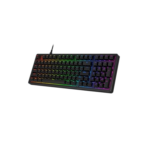HyperX Eve 1800 – Gaming Keyboard, 1800 Form Factor,10 Zone Customizable RGB Lighting, Built-in Media Buttons, Membrane Switches, – Black - size: Compact