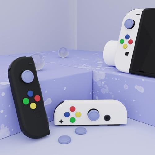 eXtremeRate PlayVital Switch Joystick Caps, Thumbstick Caps, Silicone Analog Cover for Switch Lite & OLED Joycon Thumb Grips - Light Violet - color: Light Violet