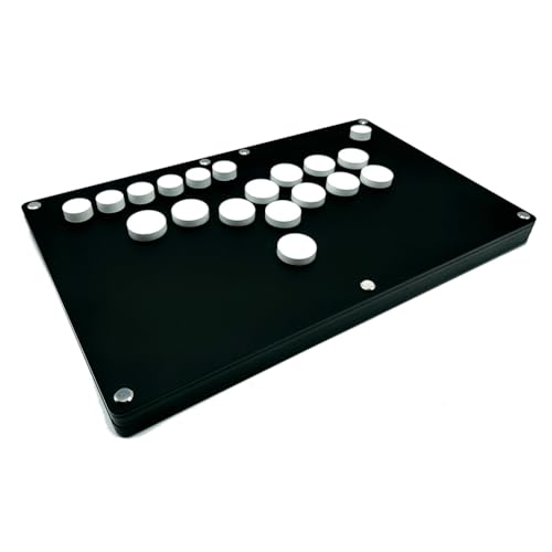 XIAO SHI MIN STORY Ultra-Thin All Buttons Style Arcade Joystick Fight Stick Game Controller for PS4/PC/USB Hot-Swap Cherry MX WASD Layout/Steam Game Keyboard