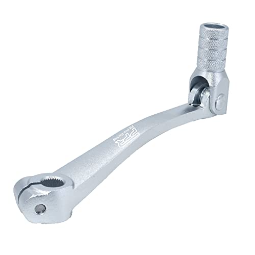 CNC Aluminum Gear Shifter Lever, Foldable Gear Shift Lever Fit for 50cc 110cc 250cc CRF50 XR50 XR CRF Dirt Pit Monkey Bike Motorcycle ATV Quad Accessory (Silver) - color: Silver