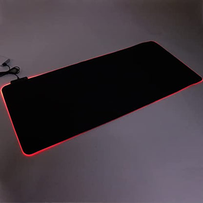 RGB Mouse Pad with 12 Lighting Effects, Large Gaming Mousepad, Foldable Mouse Mat for Computer, Micro Textured for Precise Tracking, Includes USB Cable