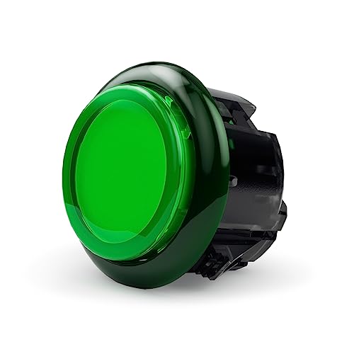 Qanba Gravity KS Mechanical Shafts Silent Pushbutton 30mm Snap-in (Boxed (Clear Green Black D09(8 pcs) - color: Clear Green Black D09(8 pcs）