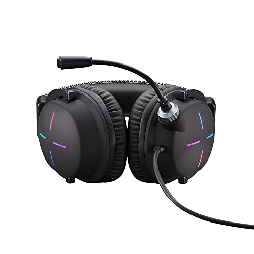 Acer Nitro Gaming Headset II: 50mm Drivers | Retractable Omni-Directional Noise-Canceling Microphone with On-Cable Controls | Over-Ear Design with RGB Lights, (Pack of 1) | 50mm drivers, retractable omni-directional noise canceling microphone, over-ear co