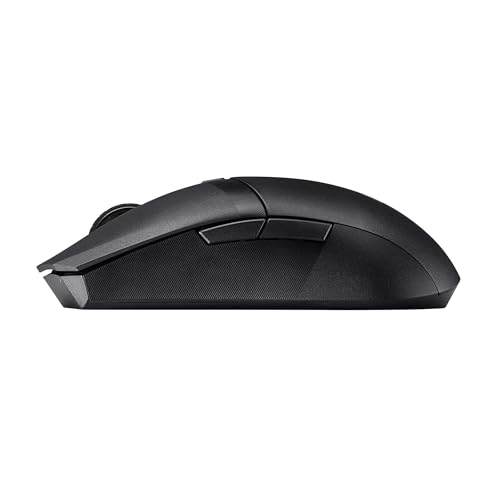 ASUS TUF M4 Wireless Gaming Mouse | Dual Wireless Modes - P306, Ambidextrous Design, 12,000 dpi Sensor, 6 programmable Buttons, PBT top Cover Guard, Black Color - style: Wireless