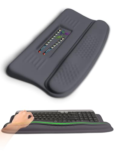 Ergonomic Wave Wrist Rest with Keyboard Stand, Cushioned Palm Rest, Comfortable Integrated Memory Foam for Natural Typing and Relieve Wrist Pain, Starry Sky Grey - color: Starry Sky Grey