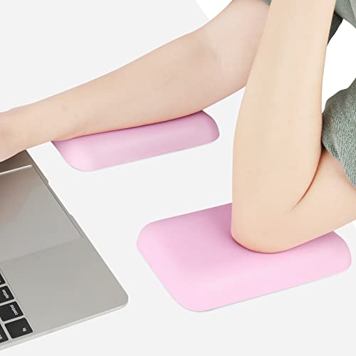 Leolee Elbow Rest Pads for Desk, Pink Ergonomic Wrist Rest Arm Rest Pads | Memory Foam & Non-Slip Base, Armrest Cushion Support Pad Relieve Elbow and Wrist Pain for Computer, Office, 2 Packs - color: Pink-2
