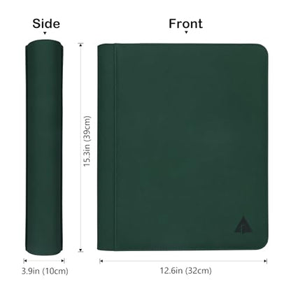 Top loader Binder, Holds 504 Top loaders, 9-Pocket Top Loader Binders with Sleeves for TCG & Sports Cards in 3'' x 4'' Top loaders -Green - color: Green