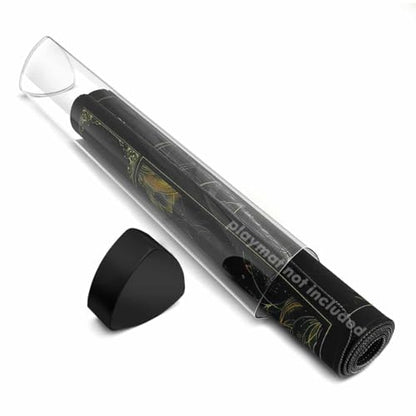 FROGIGO Playmat Tube Prism-Shaped for TCG Playmats - Non-Slip Play Mat Holder with Easy in/Out & Anti-Roll Design, Durable Mat Storage Case (1 Pcs, Black Cap) - color: 1 Pcs