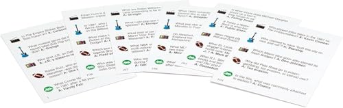 Outset Media - 80's 90's Trivia - Includes 220 Cards with Over 1200 Fun Questions and Answers - Ages 12+