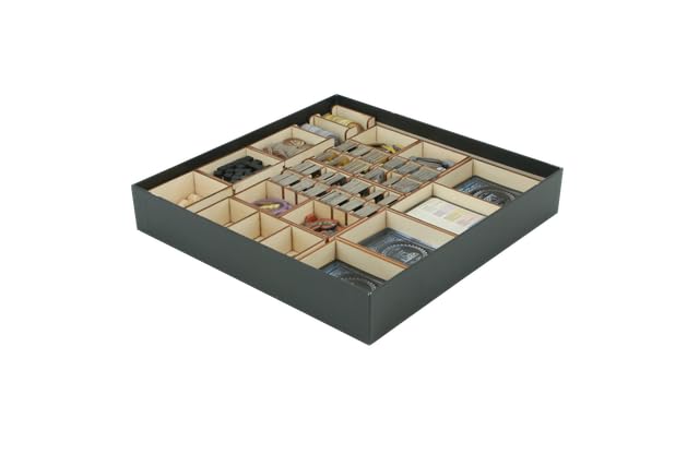 The Broken Token Game Organizer Compatible with Brass: Birmingham - Wooden Game Organizing Box with Multiple Trays