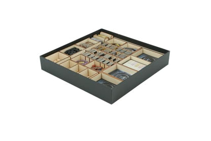 The Broken Token Game Organizer Compatible with Brass: Birmingham - Wooden Game Organizing Box with Multiple Trays