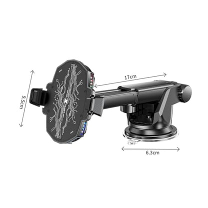 Car Cell Phone Holder Mount with Dual Semiconductor Cooling Fan, Scalable Cell Phone Cooler Car Stand Radiator with Light