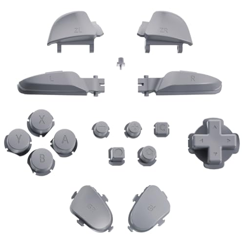 eXtremeRate DIY Replacement Full Set Buttons for Nintendo Switch 2 Pro Controller, Custom ABXY Dpad + - Home Capture Power L R ZR ZL Triggers Sync GL GR Buttons for Switch 2 Pro - New Hope Gray - color: New Hope Gray