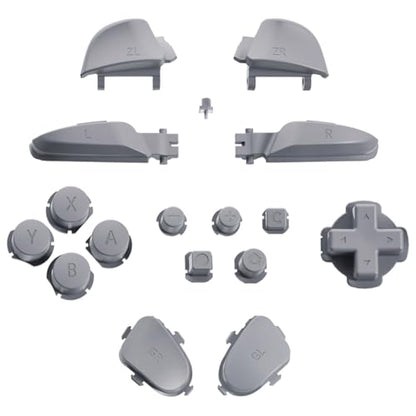 eXtremeRate DIY Replacement Full Set Buttons for Nintendo Switch 2 Pro Controller, Custom ABXY Dpad + - Home Capture Power L R ZR ZL Triggers Sync GL GR Buttons for Switch 2 Pro - New Hope Gray - color: New Hope Gray