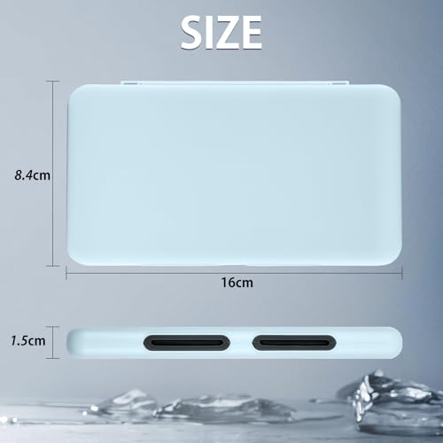 ONETIAOLONG Switch Game Case Holder for Switch 2 & OLED & Lite with 24 Cartridge Slots and 48 Micro SD Card Storage with Magnetic Closure,Protective Hard Shell and Soft Lining for Easy carrying - color: Blue, style: 24-slots
