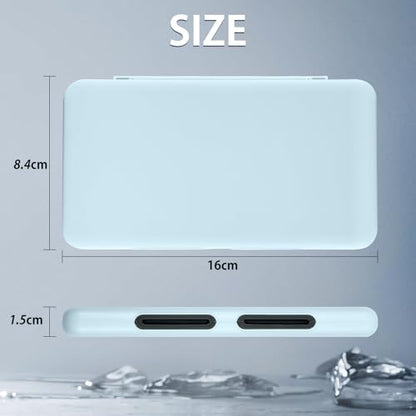 ONETIAOLONG Switch Game Case Holder for Switch 2 & OLED & Lite with 24 Cartridge Slots and 48 Micro SD Card Storage with Magnetic Closure,Protective Hard Shell and Soft Lining for Easy carrying - color: Blue, style: 24-slots