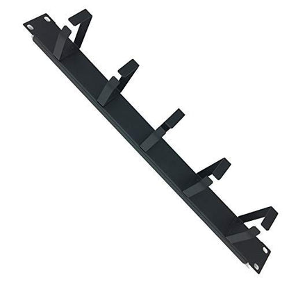 2 Pcs 1U 19" Rack Mount Cable Management Organizer 5 D-Ring | Metal Server Rack Cable Manager Wire Management System (5R2PC)