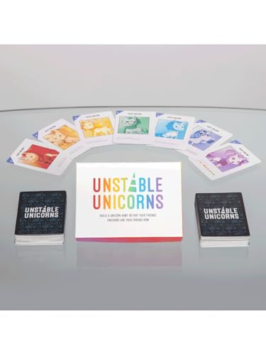 Unstable Games Unstable Unicorns Card Game - Strategy Party Game for 2-8 Players, Ages 8 and Up - Funny Family Game Night Card Game from the Creators of Here to Slay - style: Unstable Unicorns Base game