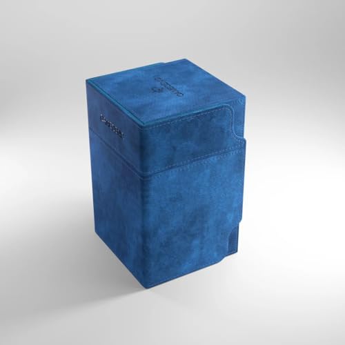 Watchtower 100+ XL Convertible Deck Box | Double-Sleeved Card Storage | Card Game Protector | Nexofyber Surface | Holds Up to 100 Cards | Blue Color | Made by Gamegenic (GGS20104ML) - color: Blue