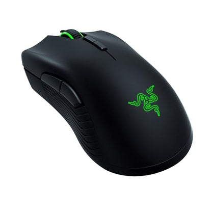 Razer Mamba Wireless Gaming Mouse: 16,000 DPI Optical Sensor - Chroma RGB Lighting - 7 Programmable Buttons - Mechanical Switches - Up to 50 Hr Battery Life - style: Mamba Wireless