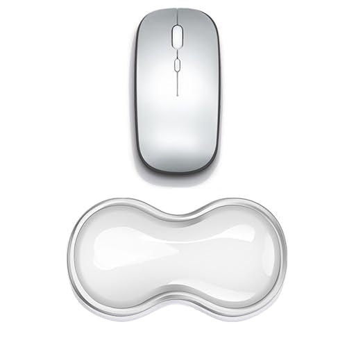 Clear Gel Mouse Wrist Rest, Wrist Support Wrist Pad for Typing Pain Relief, Ergonomic Cool Wrist Rest for Mouse, Hand Mouse Wrist Rest for Office, Gaming, Computer, Laptop - Transparent - color: Wavy Transparent Mouse