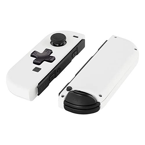 eXtremeRate White DIY Housing (D-Pad Version) with Full Set Buttons for Joycon Handheld Controller, Replacement Shell Case for Nintendo Switch & Switch OLED [Only The Shell, NOT The Joycon] - color: White
