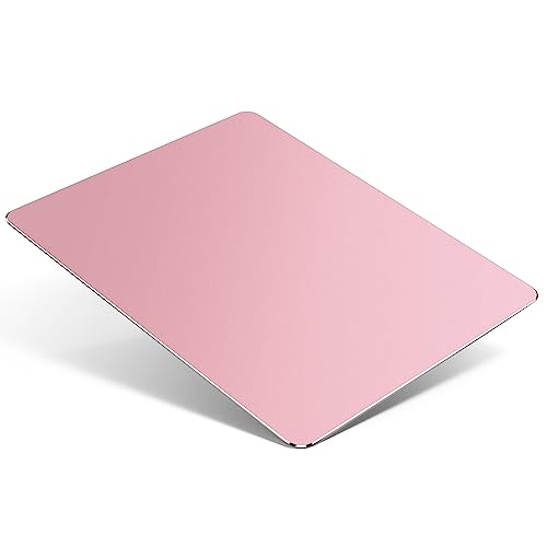TERRATUTOR Aluminum Metal Mouse Pad - with Non-Slip Rubber Base and Micro Sand Blasting Alloy Surface for Fast and Accurate Control | Rose - color: Rose, size: Rectangle