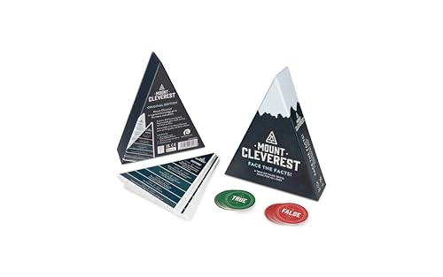 Mount Cleverest® Original Edition | True or False Trivia Game | Fun Adults & Kids Family Card Game | Stocking Stuffer | Travel Games | Party Games for Birthday | Gift for Boys and Girls