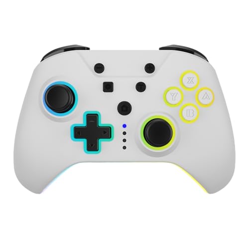 Hyperkin Armor3 NuRival Wireless Hall Effect Stick Game Controller For Nintendo Switch® OLED Model/Nintendo Switch® / Nintendo Switch Lite® (White) - color: White