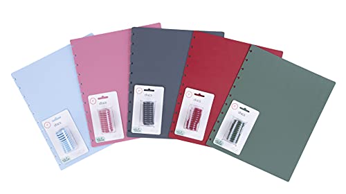 Talia Discbound Notebook - Cover and Disc Set (Arctic Ice, Canyon Clay, Green Olive, Charcoal, Chili Oil, Letter Set) - color: Arctic Ice, Canyon Clay, Green Olive, Charcoal, Chili Oil, size: Letter Set