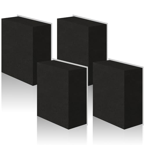 4 Pcs 2" Thick Foam Padding Sheet with Adhesive Backing Block | 6 Inch x 6 Inch, Closed Cell, Self Stick Neoprene Insulation Foam Sheet, Black, for Furniture Cars Speakers - color: Black, size: 2 Inch Thick, 6 x 6 Inches