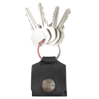 Rustic Leather Switch Cartridge Game Keychain/SD Card/Guitar Pick Holder Handmade by Hide & Drink (Charcoal Black) - color: Charcoal Black
