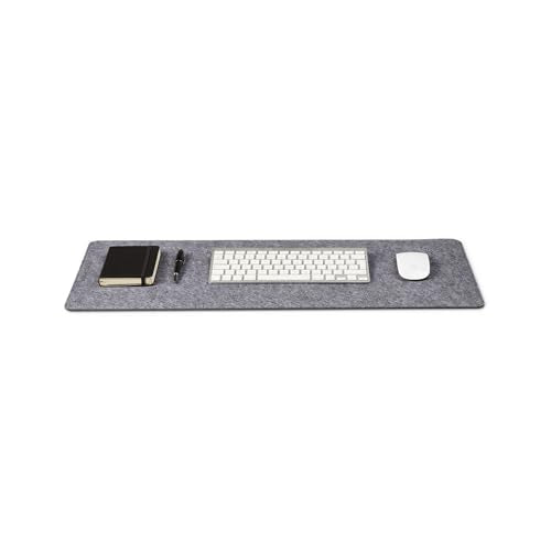 Premium Felt Desk Mat | Small 12" x 27.5" | Multifunctional Desk Pad for Home Office | Mid Gray - color: Mid Gray, size: 12" x 27.5"